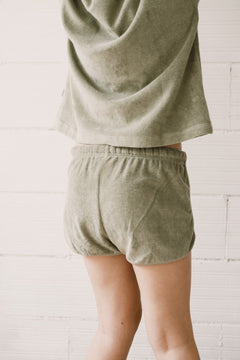 Kid's Huali Terry Shorts Green