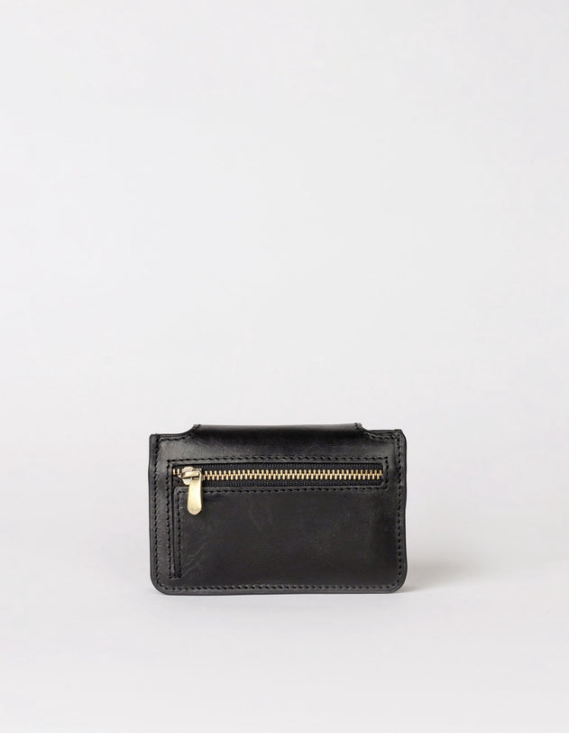Harmonica Wallet Black Classic Leather