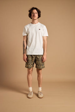 Forest Paisley Swim Trunks Green