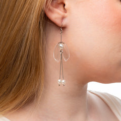 Lily Double-Drop Earrings Clear