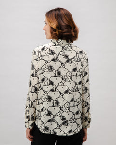 Peanuts B&W Viscose Blouse Ecru