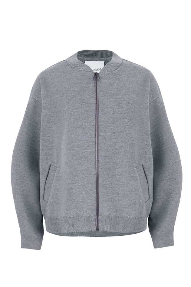 Onda Merino Bomber Jacket Light Grey