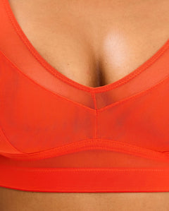 Mesh Support Bra Fiery Red