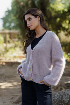 Elsie Mohair Cardigan Harbor Mist