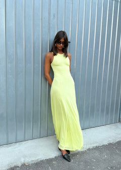 Florence Flowy Maxi Dress Lime