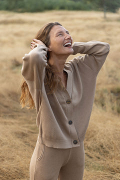 Bene Merino Cardigan Beige