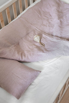 Linen Baby Bedding Dusty Rose