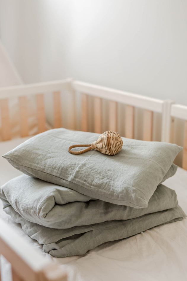 Linen Baby Bedding Mustard