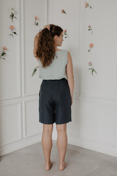 Matilda Long Linen Shorts