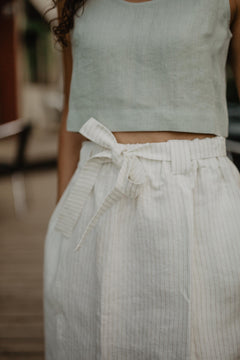 Bergen Mid Length Linen Skirt