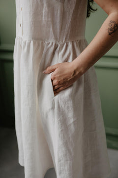 Hazel Linen Sleeveless Summer Dress
