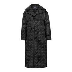 Area Long Quilted Coat Black
