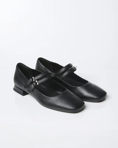 Mary Jane Ballerinas Vegea Grape Leather Black