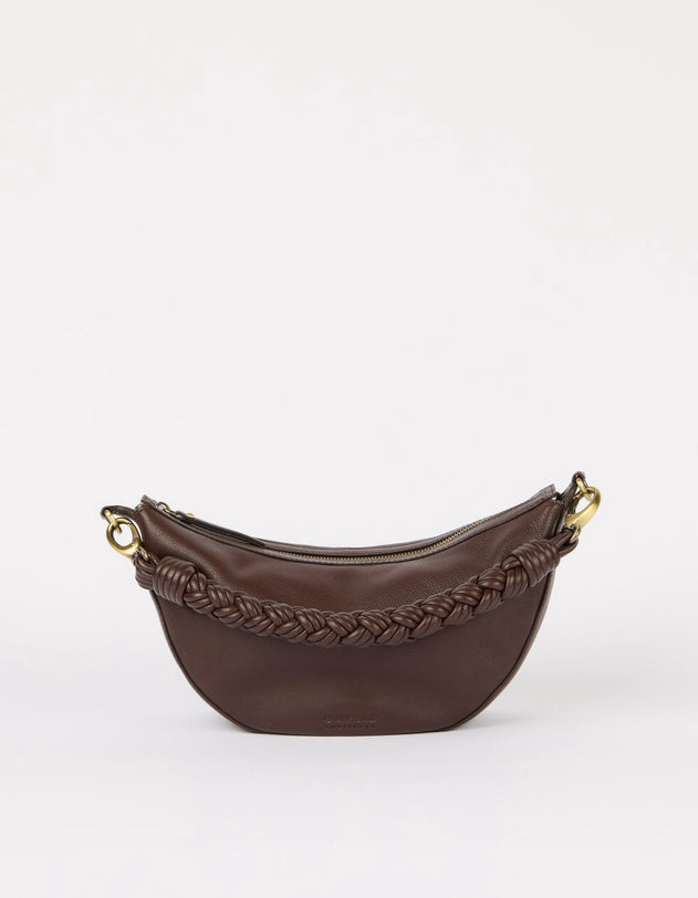 Leo Twisted Handle Soft Grain Leather Chocolate