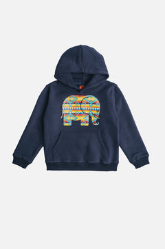 Kid's Navajo Organic Hoodie Trendsplant Blue