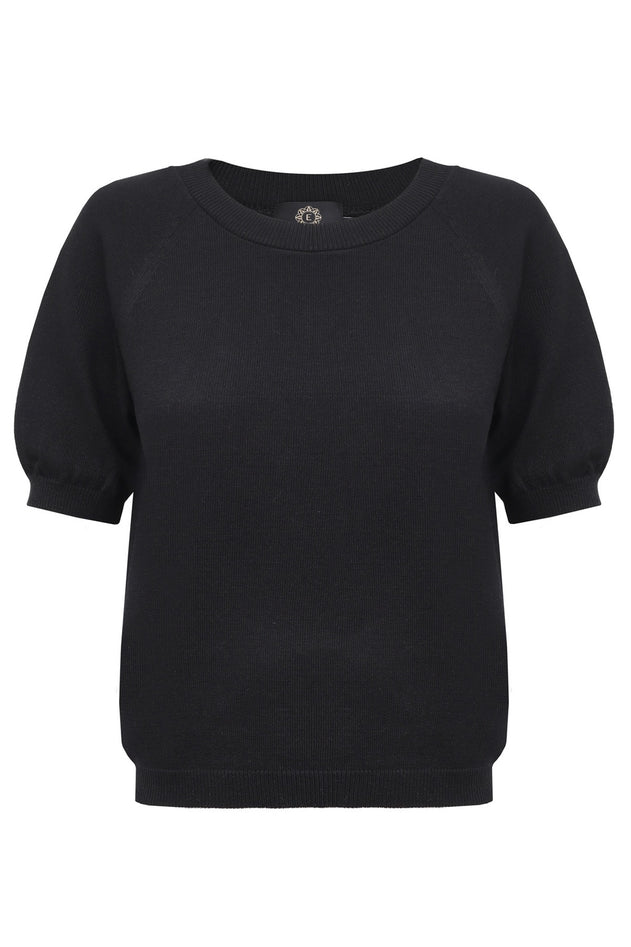 Amelié blouse with short sleeves black