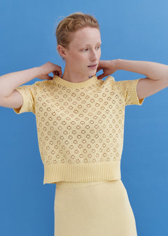 Knitted Cotton Lace Top