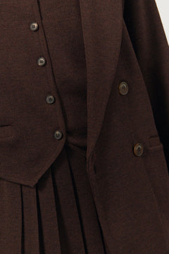 Galante Knitted Merino Waistcoat Chocolate