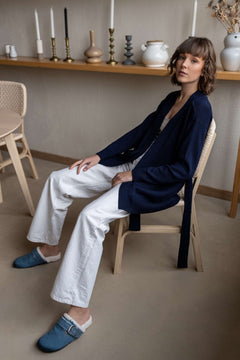 Merino Wool Cardigan With a Belt
