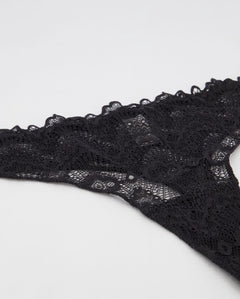 Lace Thong 3-Pack Black