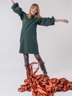 Pärske - Forest Green Waffle Dress