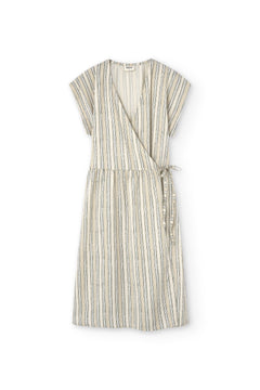 Hira Tencel Wrap Midi Dress Trace Print