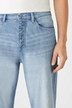 Rise Relaxed Tapered Basic Jeans Bright Blue