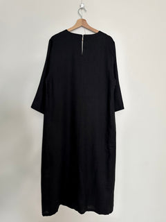 Hyppeis Linen Dress Black