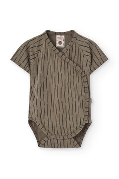 Baby's Haruka Kimono Bodysuit Brown Bark