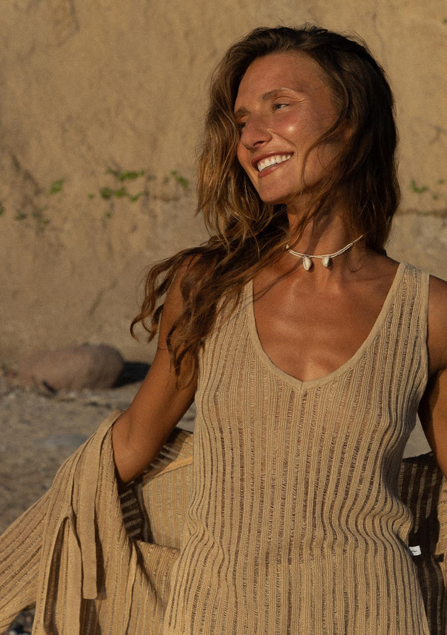 Caldo Linen Tank Top Sand
