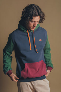 Color Block Hoodie Trendsplant Blue