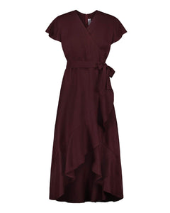 Annika Dress Merlot Red