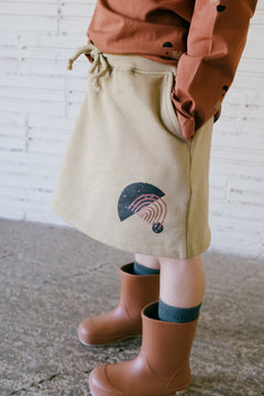 Kid's Gaya Short Flared Skirt Sidereal Rain Beige