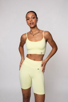 Bliss Push-Up Biker Shorts Butter Yellow