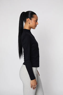 Invisible Zip Jacket Black