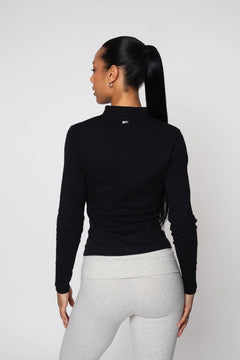 Invisible Zip Jacket Black