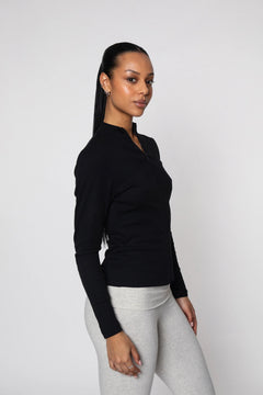 Invisible Zip Jacket Black