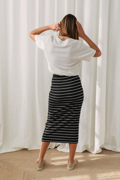 Kirjais Skirt Navy Stripes