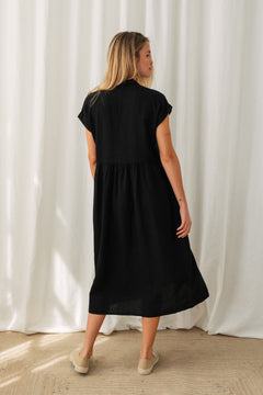 Wiese Linen Dress Black