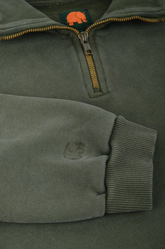 The Super Heavy Oversized Quarter Zip Sweater Kombu Green
