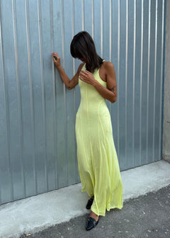 Florence Flowy Maxi Dress Lime