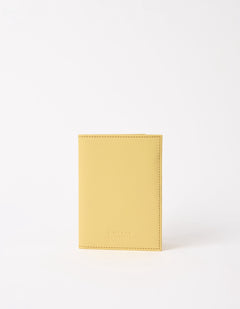 Passport Holder Classic Leather Butter Yellow
