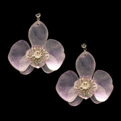 Butterfly Orchid Stud Earrings Seadust Green