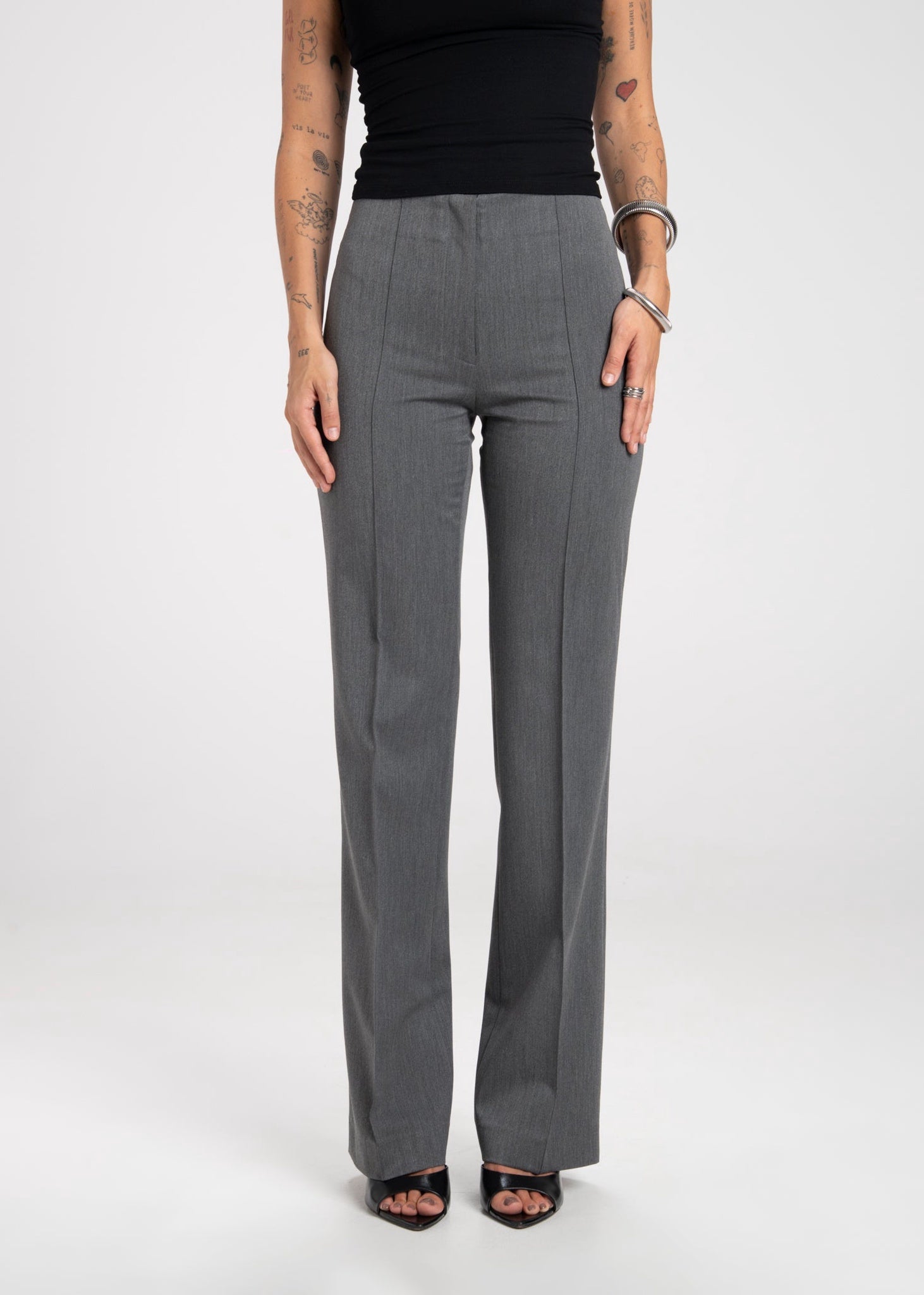 Keanu Flare Trousers Grey