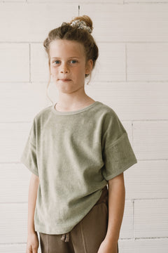 Kid's Harper Oversized Terry T-Shirt Green