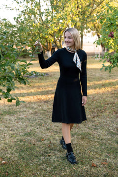 Mini Knitted Merino Wool A-Line Dress