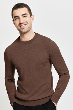 Daniel Extra Fine Merino Wool Pullover Camel