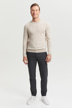 Daniel Extra Fine Merino Wool Pullover Putty