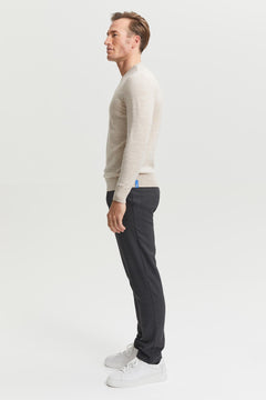 Daniel Extra Fine Merino Wool Pullover Putty