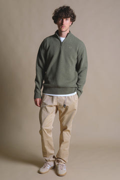Bernia Quarter Zip Knit Sage